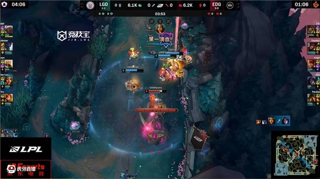 LOL-LPL：ahn卡莎(shā)天神下凡(fán)豪取四杀 EDG2-0轻取LGD